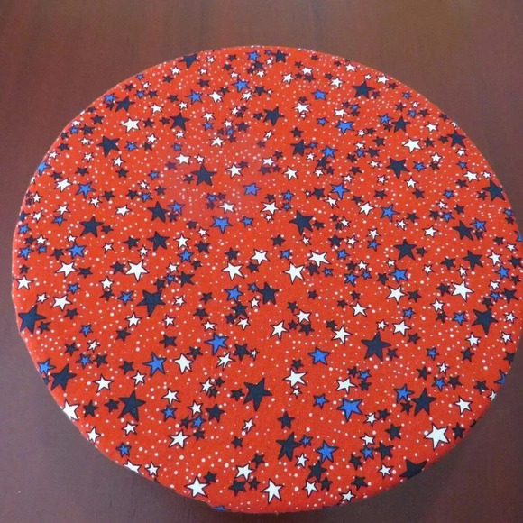 Cotton Bowl Cover Fishing Lure Reversible Patriotic Stars Mixer Bowl Cover - Picture 2 of 7